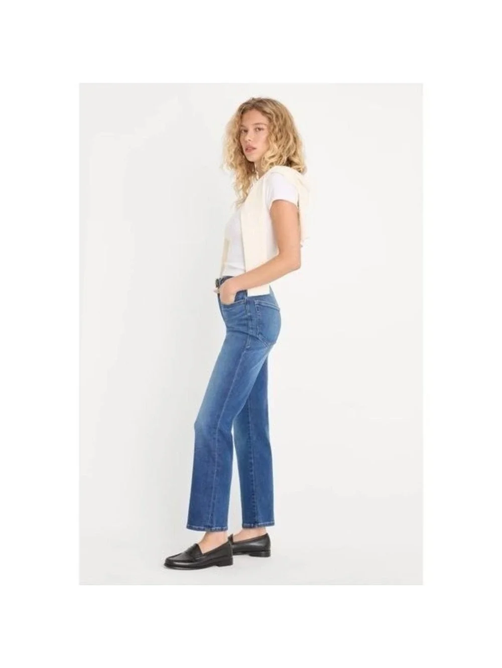 Good American High Rise Straight Leg Jeans Sz 6